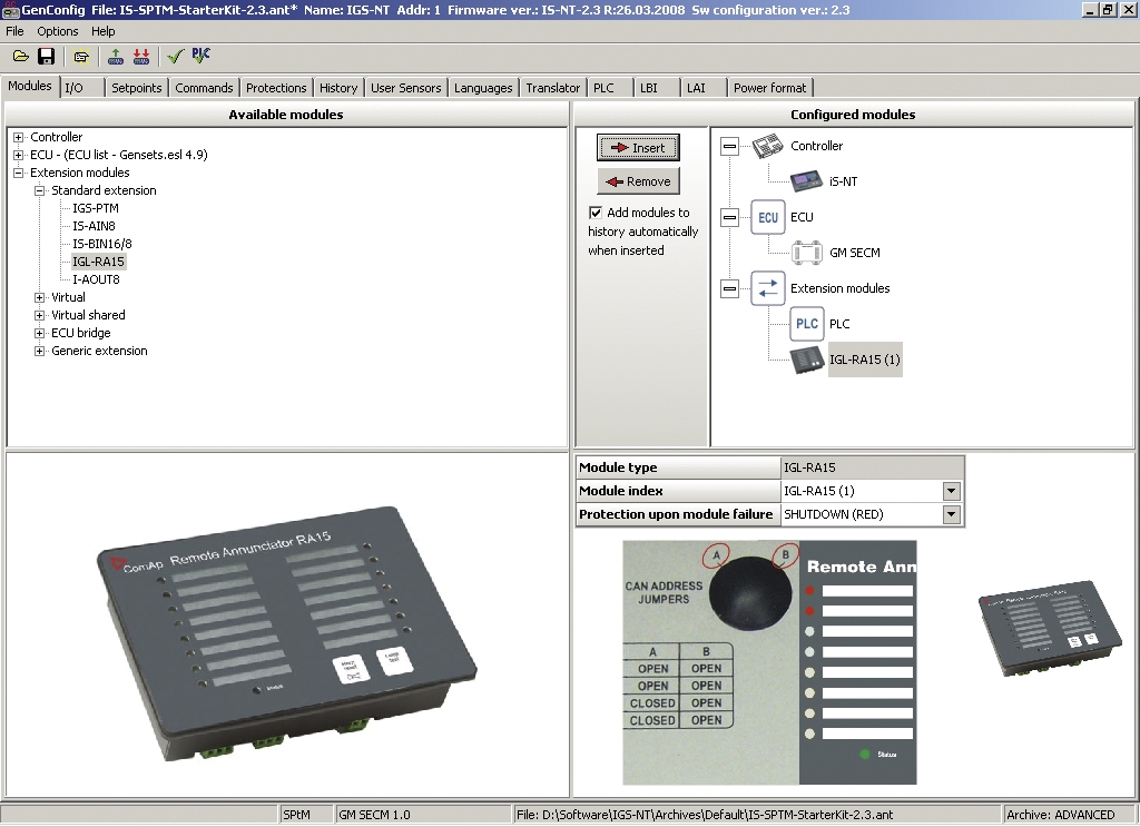 ComAp - GenConfig